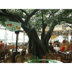 Banyan artificiale artificiale pentru decorarea restaurantului
